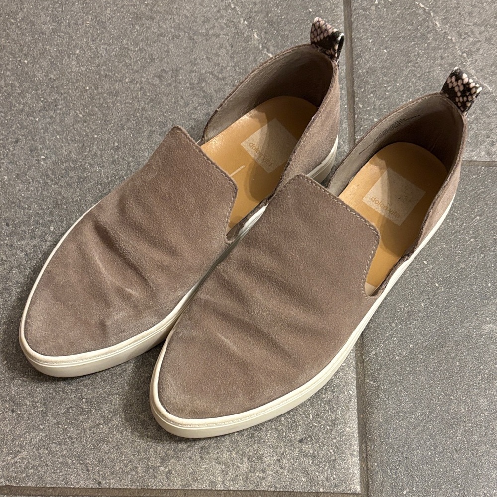 Dolce Vita Women's Taupe Slip-On Loafers